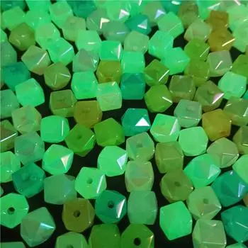 Высококачественный материал из бисера DIY Многогранный куб Желе Цвет Креативные ювелирные аксессуары Браслет ручной работы Ожерелье Свободные бусины 10 шт. 13 мм фиолетовый