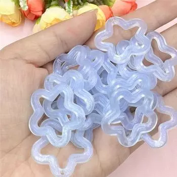 Высококачественный материал, свободные бусины, аксессуары, изготовление ювелирных изделий для ожерелий, сережек, 40 шт., 29,4 мм, ручная работа, бусины с отверстием, акрил фиолетовый