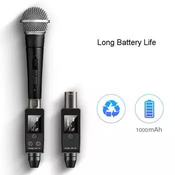 Высококачественный металлический 48 В беспроводной микрофонный системный адаптер передатчик и приемник для профессиональных результатов