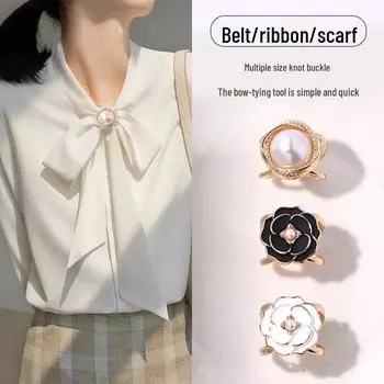 Высококачественный многофункциональный лук: Пряжка для шарфа, рубашки, пальто и ветровки Extra small ярко-розовый