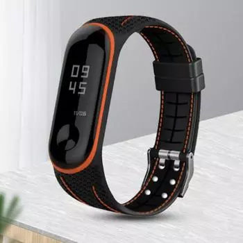 Высококачественный многоразовый удобный сотовый узор, мягкий силиконовый ремешок для наручных часов для Xiaomi Mi Band 5 6 красный