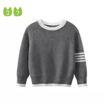 Высококачественный модный детский свитер, брендовый детский свитер, флисовый свитер для мальчиков 100cm темно-синий