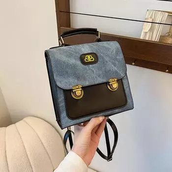 Высококачественный модный рюкзак осенне-зимняя фактурная сумка женская повседневная ретро сумка через плечо хаки