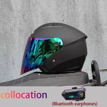 Высококачественный мотоциклетный шлем, педаль, мотоциклетный полузакрытый шлем, каски для мотоциклов, в комплекте с наушниками Bluetooth M
