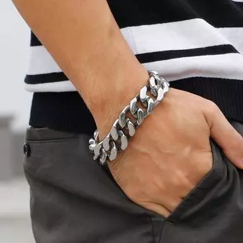Высококачественный мужской браслет, ювелирные изделия, 22 см, нержавеющая сталь, Дубай, золотой цвет, тяжелые массивные звенья-цепочки, браслеты 22CM
