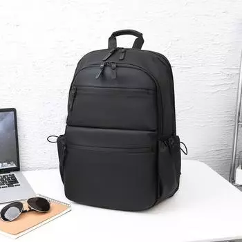 Высококачественный мужской многофункциональный рюкзак для 15,6-дюймовых ноутбуков — простой стиль для поездок на работу чёрный