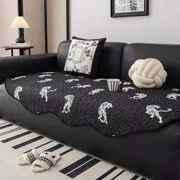 Высококачественный мытый хлопок в американском стиле, диванная подушка неправильной формы, нескользящая, дышащая, для гостиной, прямой ряд, чехол для дивана, полотенце 90*90cm