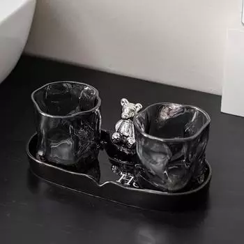 Высококачественный набор принадлежностей для ванной из хрусталя Nordic Light Luxury Wash Supplies Toothbrush Holder Cup accesorios para bao белый