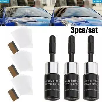 Высококачественный набор жидких инструментов для ремонта трещин на лобовом стекле автомобиля, полоски для ремонта, жидкость 21 шт./набор 3 мл (1 бутылка) CHINA
