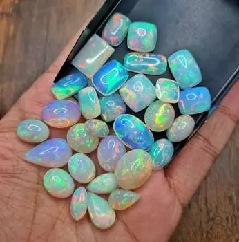 Высококачественный натуральный эфиопский огненный опал Welo Mix Shape AAA 4 -6 MM 2 Carat 5-7 Pcs