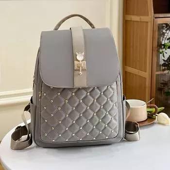 Высококачественный нейлоновый водонепроницаемый рюкзак, женский повседневный рюкзак на ремне с заклепками, школьные сумки для девочек-подростков, Mochilas чёрный