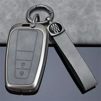 Высококачественный новый мягкий чехол для автомобильного ключа с полным покрытием для Toyota Prius Camry Corolla C-HR CHR RAV4 Prado 2018, аксессуары для брелока серый