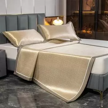 Высококачественный охлаждающий коврик с карбоновым светом для лета, рассеивающий тепло вентиляционные отверстия, летний коврик для кровати, моющийся в холодной воде, коврик для кровати 150x200cm 3 pcs set