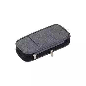 Высококачественный пенал большой вместимости в японском стиле, корейская версия, холщовая сумка для канцелярских принадлежностей для учеников средней школы, милый пенал для мальчиков и девочек One Size чёрный