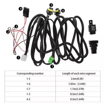 Высококачественный пластиковый жгут проводов противотуманных фар H11, комплект переключателей для Honda Nissan (Противотуманные фары в комплект не входят.)