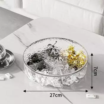 Высококачественный поднос для фруктов, поднос для закусок, поднос для конфет, гостиная, домашний столик, поворотный поднос для сухофруктов, высокий уровень внешнего вида