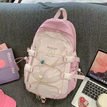 Высококачественный прочный нейлоновый рюкзак с мягким плечевым ремнем, вместительный рюкзак в повседневном стиле с ремнем на воздушной подушке, простая сумка в студенческом стиле
