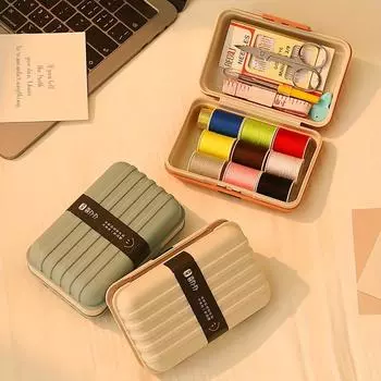 Высококачественный простой ящик для иголок и ниток для домашнего использования, прочные иглы и нитки для шитья, швейные инструменты для путешествий, переносная кровать оранжевый