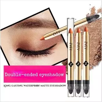 Высококачественный яркий карандаш для теней 2 в 1, водостойкий косметический карандаш для теней для век, жемчужный и матовый карандаш для теней для век, хайлайтер, длительный срок службы #01