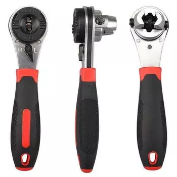 Высококачественный регулируемый гаечный ключ с храповым механизмом 6-22 мм