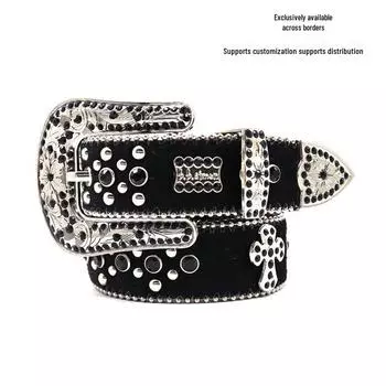 Высококачественный ремень из конского волоса со стразами и полными бриллиантами для мужчин и женщин 120 cm