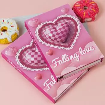 Высококачественный розовый блокнот с надписью Girl Heart Graffiti Love, портативный блокнот с полой магнитной пряжкой