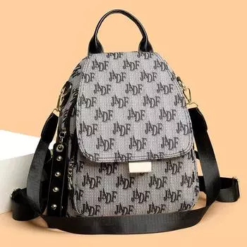 Высококачественный рюкзак с большой буквой для женщин, заклепки, большая вместимость, противоугонная дорожная сумка, модный женский школьный рюкзак для студентов
