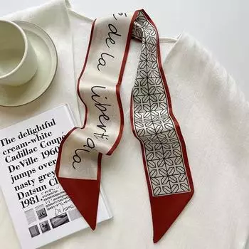 Высококачественный шелковый шарф цвета хаки телесного цвета, повязка для волос, завязанная лента, длинный бант, винтажные атласные ленты, аксессуары для волос