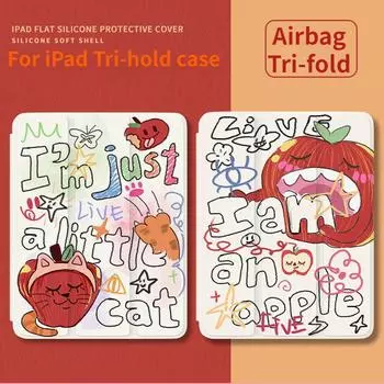 Высококачественный смарт-чехол для iPad с креативным рисунком каракулей Apple для iPad Air6 11 13 Air4 Air5 10,9 2021 9, 8, 7, 10,2 с подставкой для карандашей iPad 2021 Gen910.2