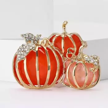 Высококачественный сплав эмали 3 тыквы броши модный универсальный женский костюм свитер корсаж ювелирные изделия булавка