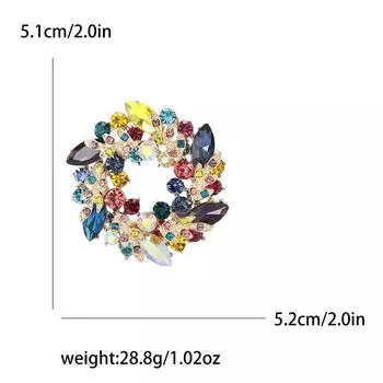 Высококачественный сплав темперамента горный хрусталь цветок баугинии кольцо брошь изысканная и универсальная женская одежда корсаж ювелирные изделия булавка