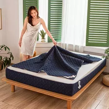 Высококачественный стеганый наматрасник на молнии King Queen Twin Size Съемный шестисторонний универсальный защитный чехол для кровати с защитой от клещей 120x200x15cm