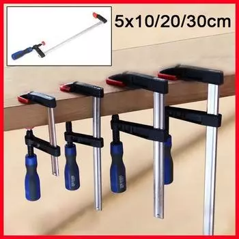 Высококачественный сверхмощный F-образный зажим с нескользящей ручкой для деревообработки G-образный зажим 50*300mm синий