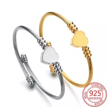 Высококачественный сверкающий золотой браслет из нержавеющей стали с регулируемым браслетом для девушки в подарок, сделай сам, ювелирные изделия золотой