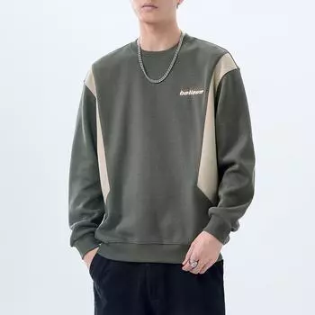 Высококачественный свитер с контрастной текстурой и вязки, мужской, свободный и удобный, американский, модный бренд, повседневная куртка, модный M темно-серого