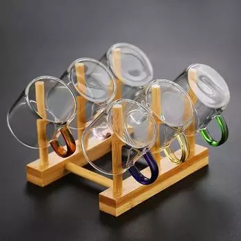 Высококачественный термостойкий стеклянный чайный сервиз, цветная ручка, чайная чашка, цветочный чайник, элегантный послеобеденный чайный сервиз, гайваньские чашки, кружка, чайник