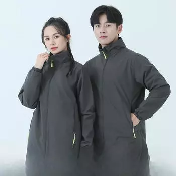 Высококачественный тренчкот рабочая одежда с принтом осень-зима корпоративная команда воротник-стойка легкая куртка S