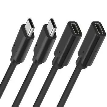 Высококачественный удлинительный кабель USB 3.1 типа C «папа» — «мама» USB-C 0,25 м/0,5 м/1 м для передачи данных