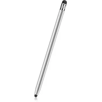 Высококачественный универсальный карандаш с двойной силиконовой головкой, сенсорный емкостный экран, стилус Caneta, емкостная ручка для планшета, смартфона