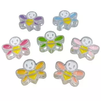 Высококачественный ювелирный материал DIY, 5 шт., акриловые свободные бусины, пчела, креативный маленький медвежонок, подвески в виде животных, капельное масло для изготовления браслетов, мода Bee фиолетовый
