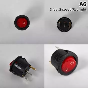 Высококачественный водонепроницаемый круглый переключатель питания для лодки с кнопкой подсветки