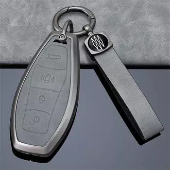 Высококачественный защитный чехол с 4 кнопками для автомобильного дистанционного ключа для FAW Hongqi H5 2021 2022 2023 Аксессуары для Hongqi H5 серый