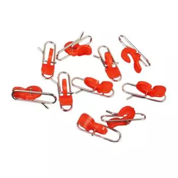 Высококачественный зажим для высвобождения наживки из нержавеющей стали для морской рыбалки (10 шт) серый