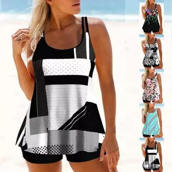 Высококачественный женский комплект бикини из двух частей, классический купальник с принтом в виде сетки, пляжное платье-купальник для отдыха S-6XL M