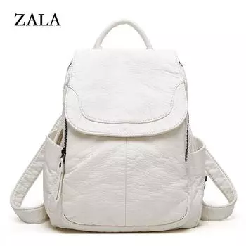 Высококачественный женский рюкзак из искусственной кожи, повседневный студенческий рюкзак, дизайнерский дорожный рюкзак большой емкости, школьные сумки для девочек-подростков белый