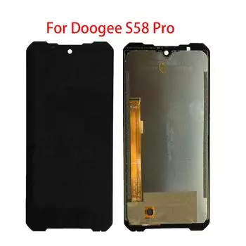 Высококачественный ЖК-дисплей для DOOGEE S58 Pro, ЖК-дисплей, преобразователь сенсорного экрана в сборе, сменное стекло чёрный