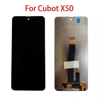 Высококачественный ЖК-дисплей мобильного телефона для Cubot X50, ЖК-дисплей с цифровым преобразователем сенсорного экрана в сборе, запасная часть + инструменты чёрный