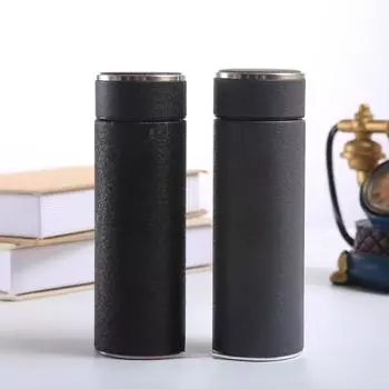 Высококлассная деловая офисная кружка из нержавеющей стали с матовой текстурой, прямая чашка для автомобиля, портативная чашка для чая и воды. 400