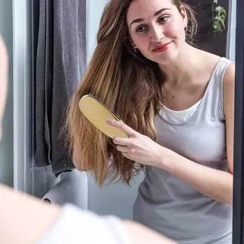 Высококлассная массажная расческа для очищения кожи головы, влажные и сухие волосы, расческа с тонкой воздушной подушечкой, салон Style 1-Silver