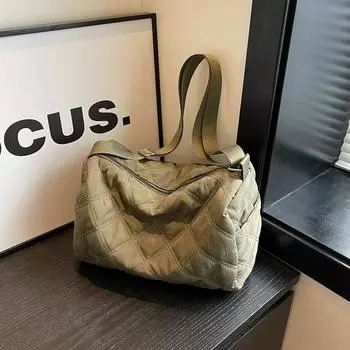 Высококлассная женская сумка 2024 года, новая сумка на одно плечо, модная и универсальная сумка под мышками, большая вместительная сумка, дорожная сумка